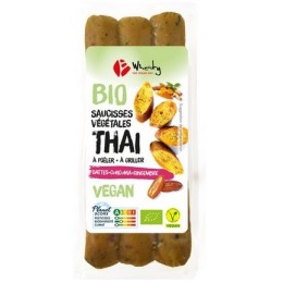 Un monde Vegan vous propose : Saucisses végétales thaï 120g - bio de wheaty