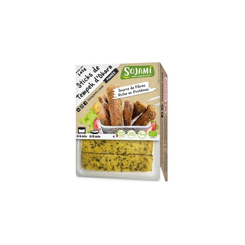 Un Monde vegan vous propose : Fingers de tempeh d'okara 140g - bio