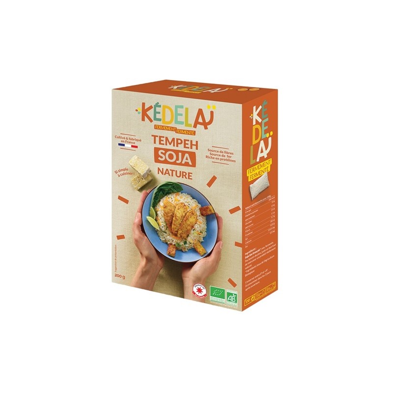 Un Monde Vegan vous propose : Tempeh soja nature 200g - bio de Kedelai