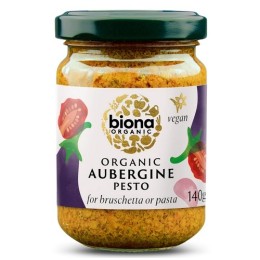 Un Monde Vegan vous propose : Pesto à l'aubergine 140g - bio de Biona