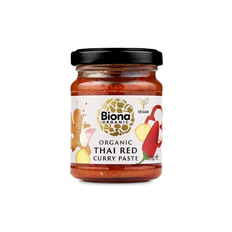 Un Monde Vegan vous propose : Pâte de curry rouge thai 125g - bio - bio de Biona