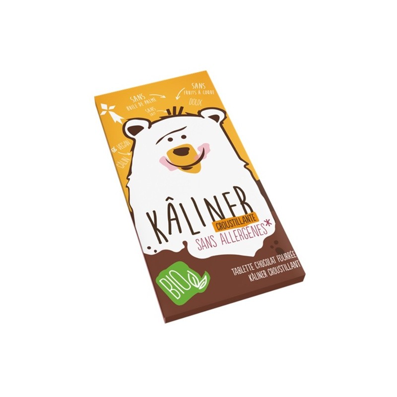 Un Monde Vegan vous propose : Chocolat fourrée Kâliner croustillante 100g - bio
