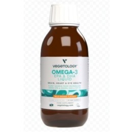 UN Monde Vegan vous propose : Omega 3 liquide : EPA DHA (chaine longue) goût orange 150ml