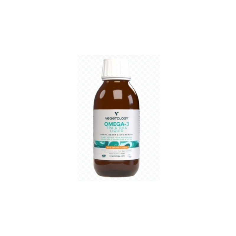 UN Monde Vegan vous propose : Omega 3 liquide : EPA DHA (chaine longue) goût orange 150ml